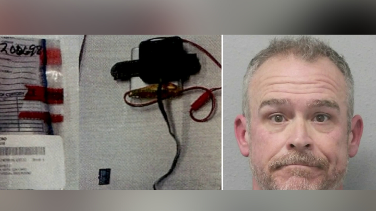 Nude Beach Spy Camera - Man arrested after allegedly installing camera in woman's bathroom to spy  on her while she showered
