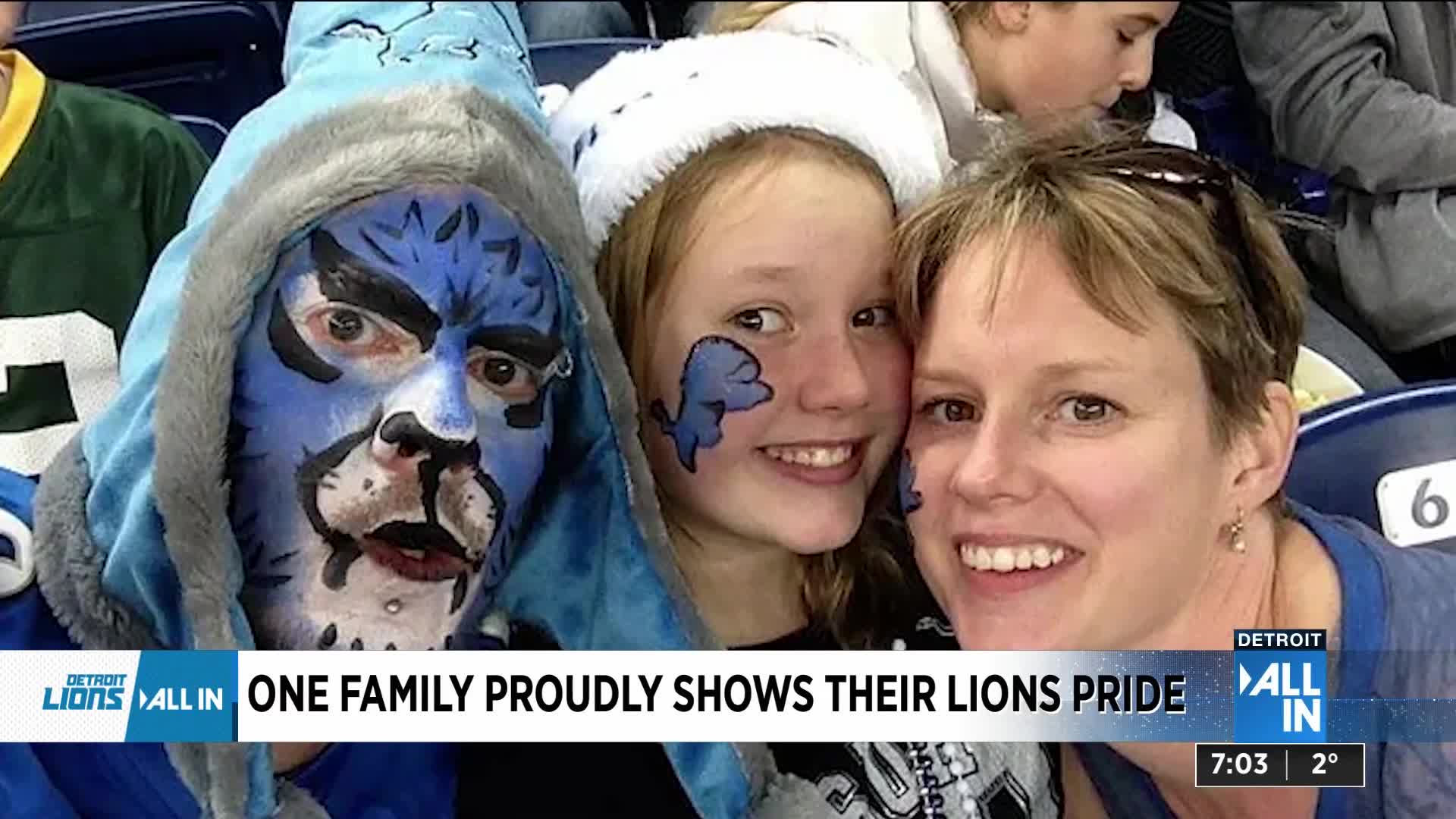 One family proudly shows their Lions pride