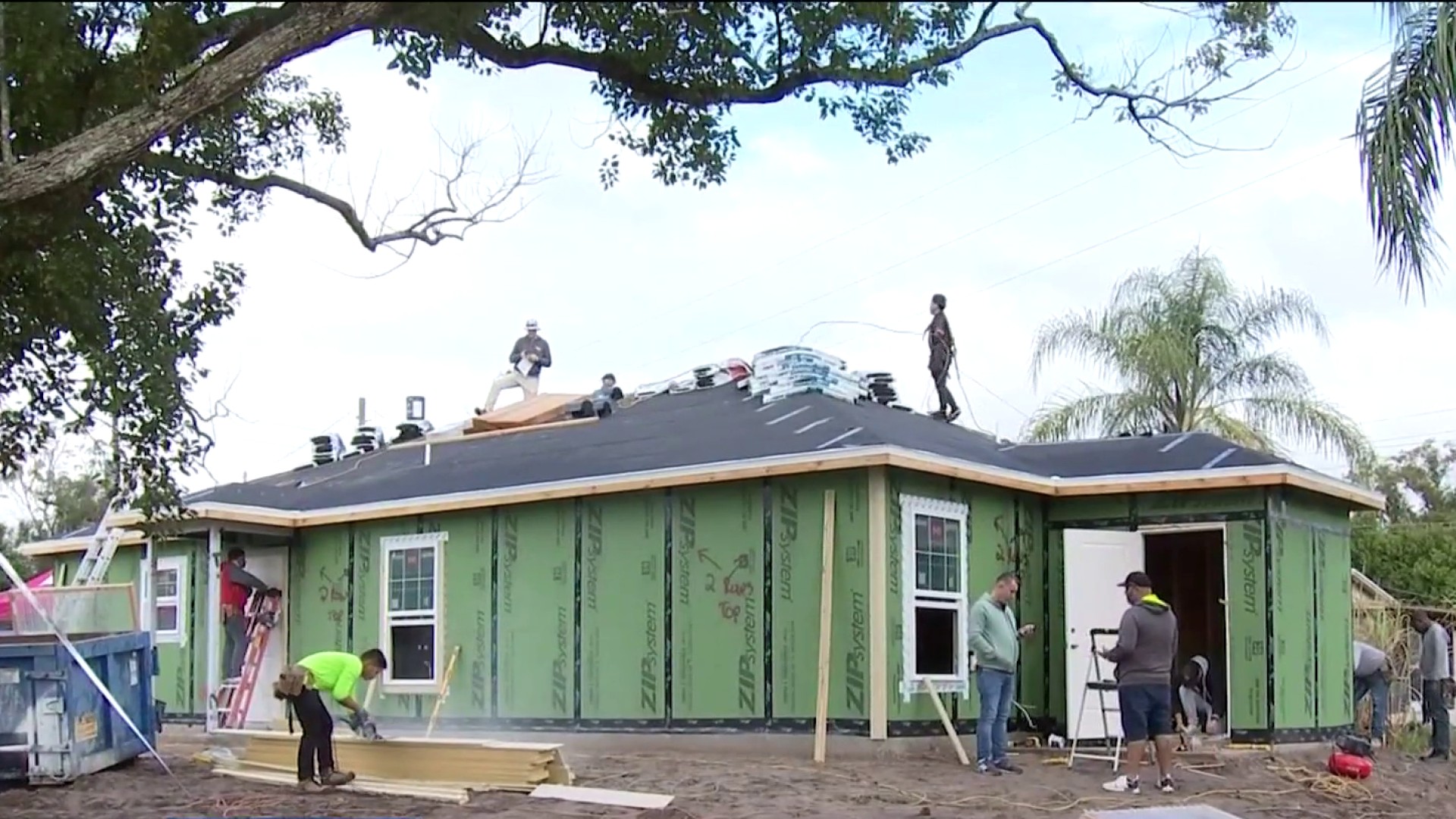 Crews quickly build affordable home for family in need