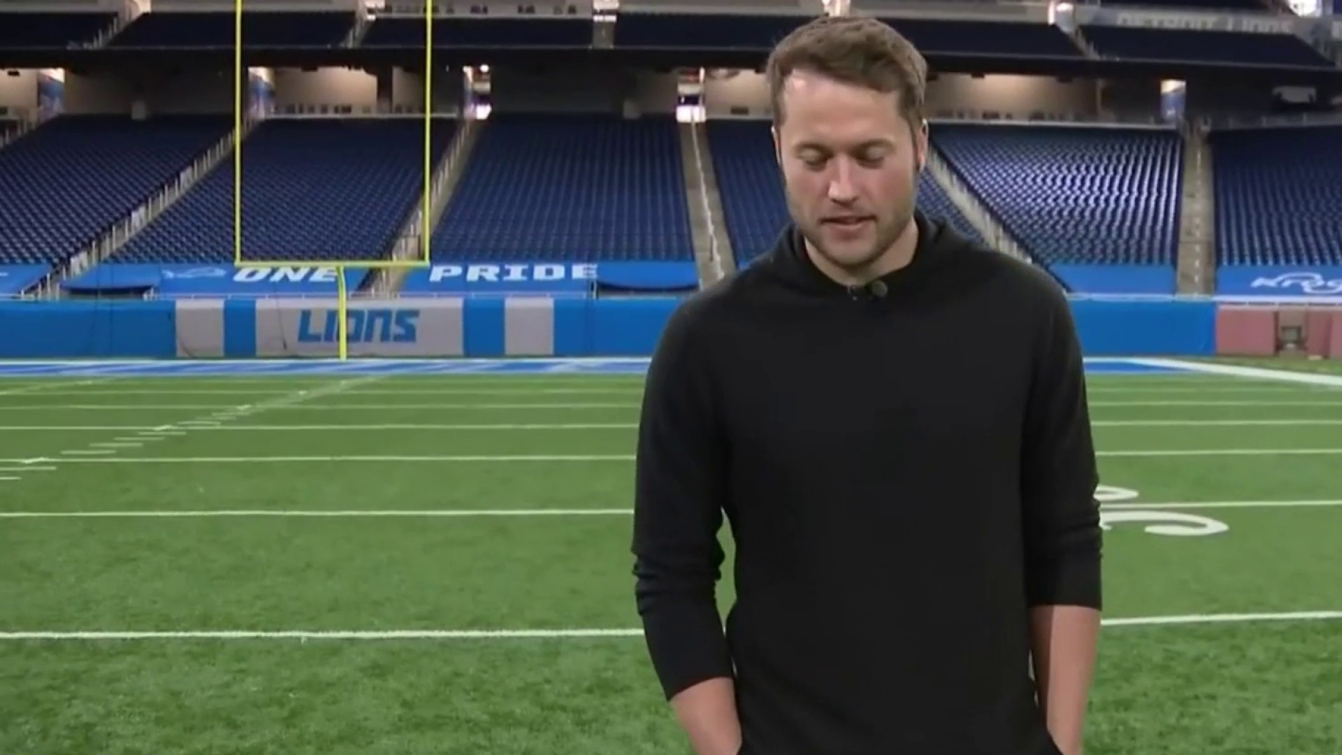 Kelly Stafford says goodbye to Ford Field after Rams trade