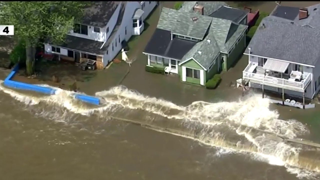 Severe Flooding Along Lake Erie In Monroe County Forces Residents