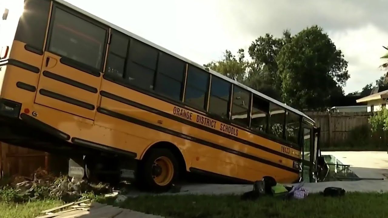 School Bus Carrying Students Plunges Into Orange County Swimming Pool