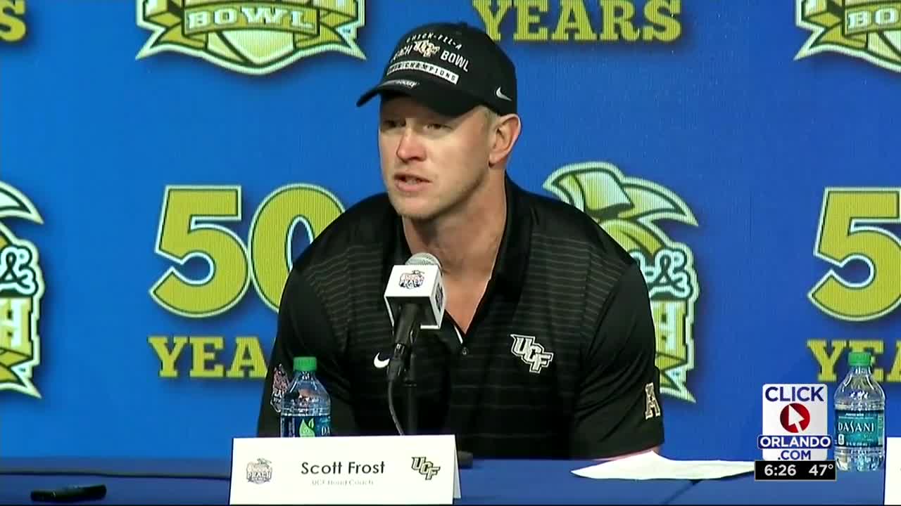 Scott Frost, UCF cap unbeaten season with Peach Bowl victory