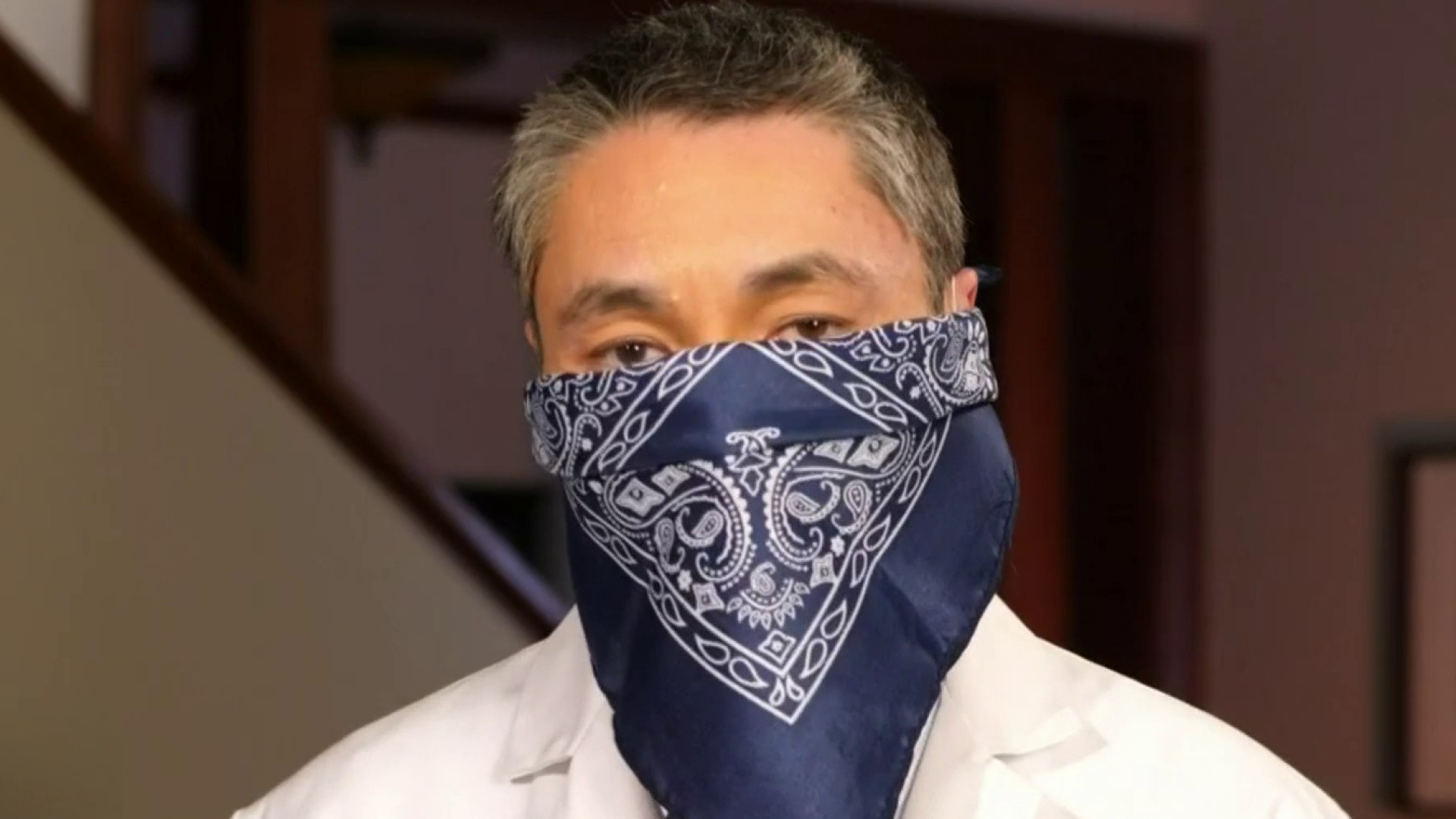 Monogram Tapestry Bandana Mask - Clothing the Pandemic