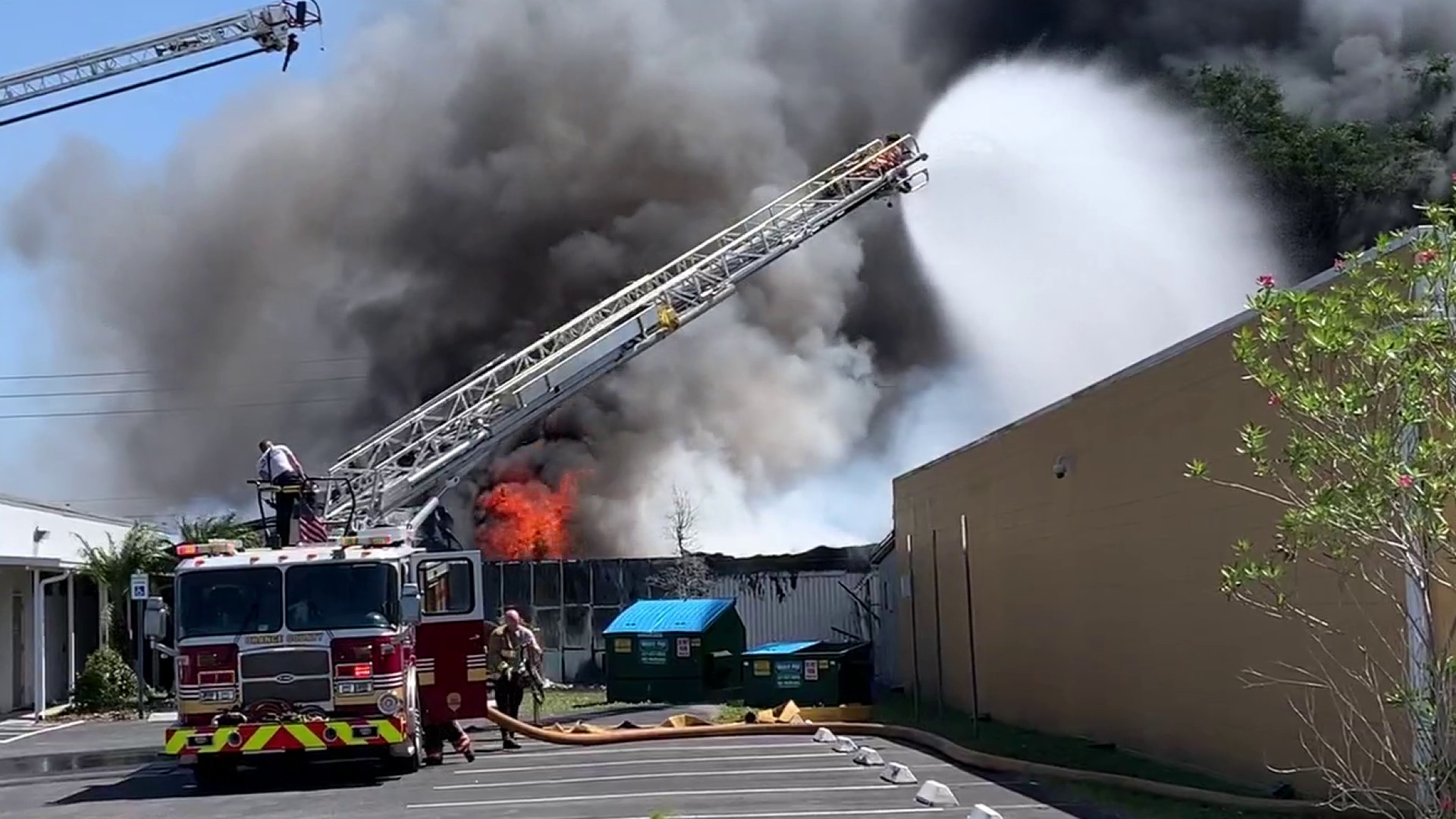 Watch: Firefighters put out blaze at Broncos' Mile High Stadium