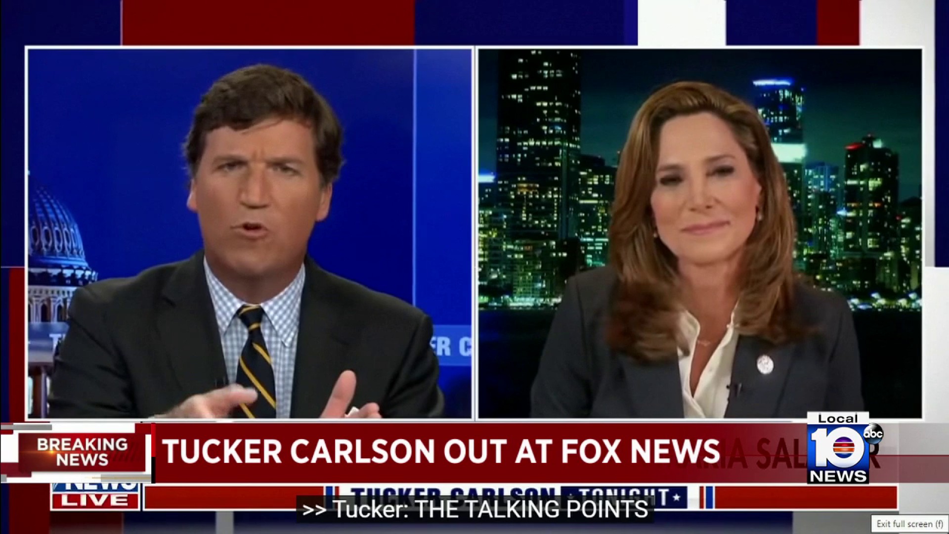 Tucker Carlson out at Fox News