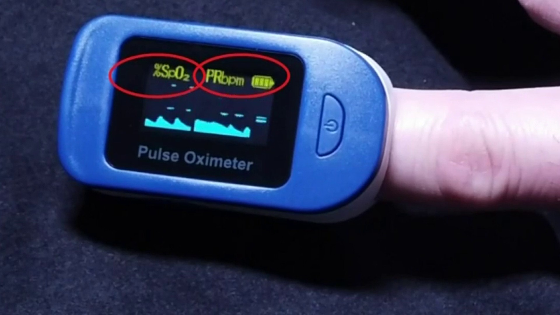 Pulse oximeter reading