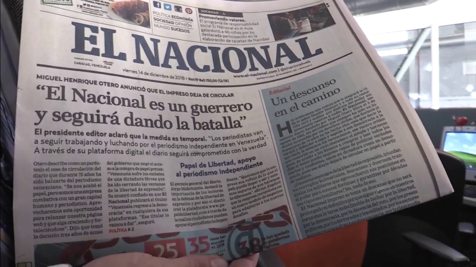 Digital Edition Continues After Venezuelan Court Seizes Historied Newspaper S Headquarters By Force