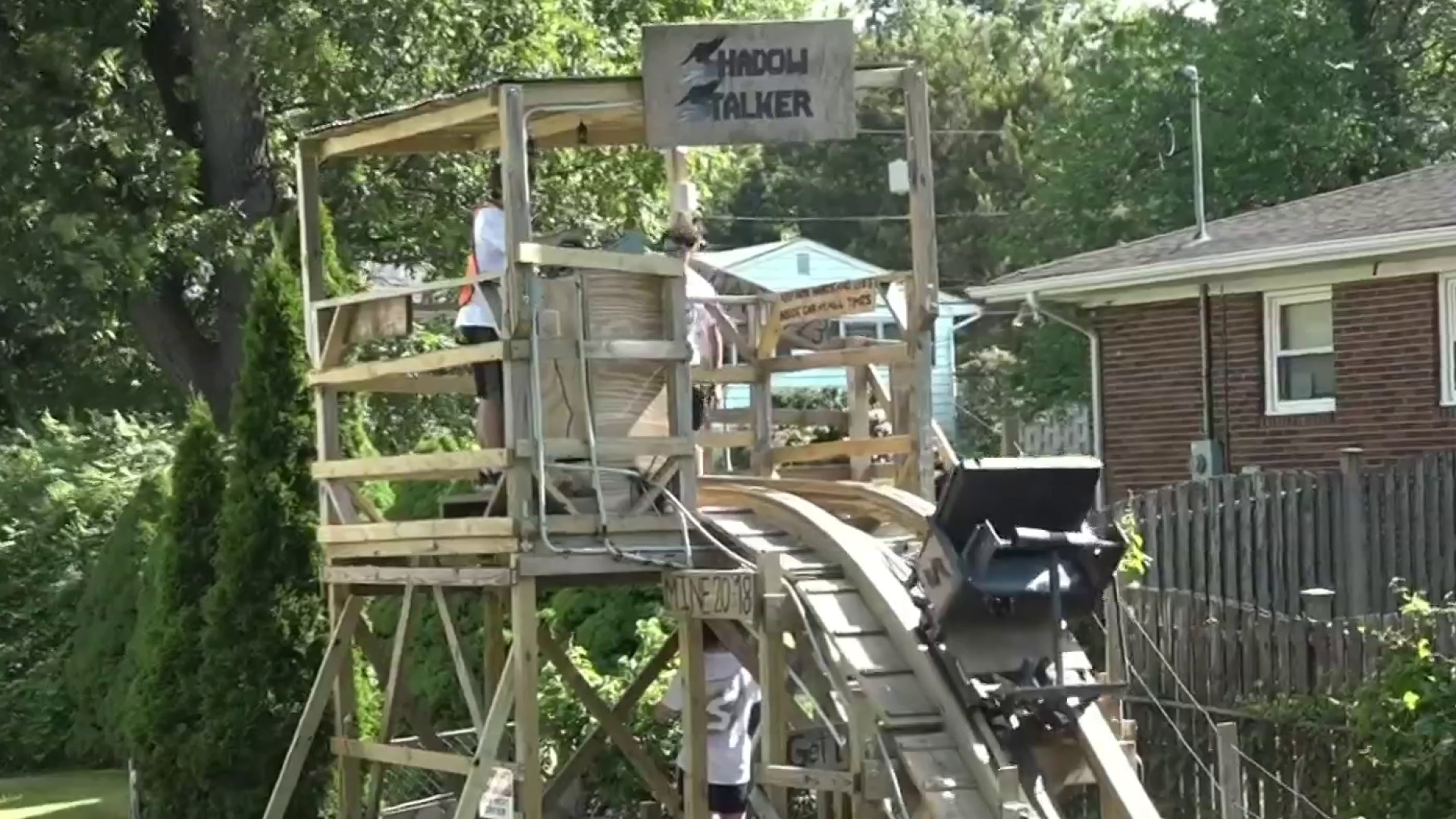 Teen builds backyard roller coaster