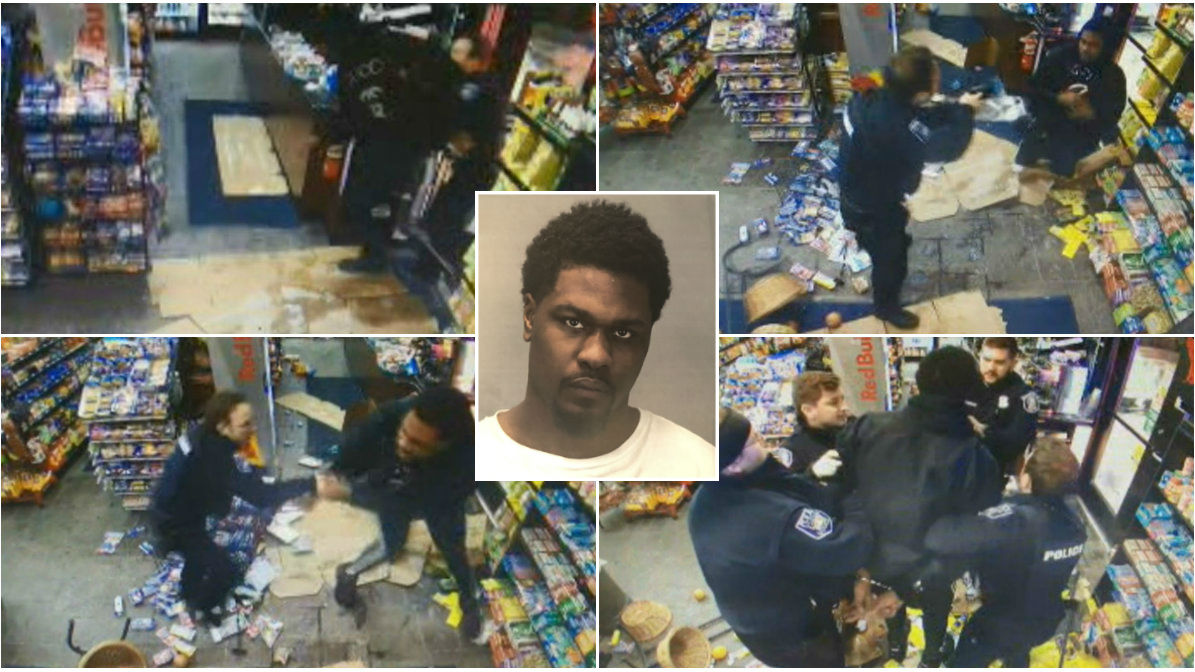 DRAMATIC VIDEO: Allegedly drunk Malik McDowell fights officer at Oakland  County gas station