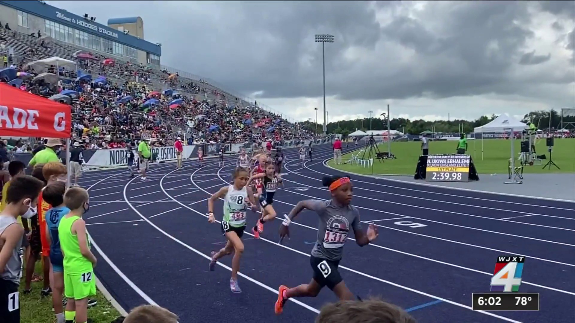 USATF athletes participating in Junior Olympics receiving daily