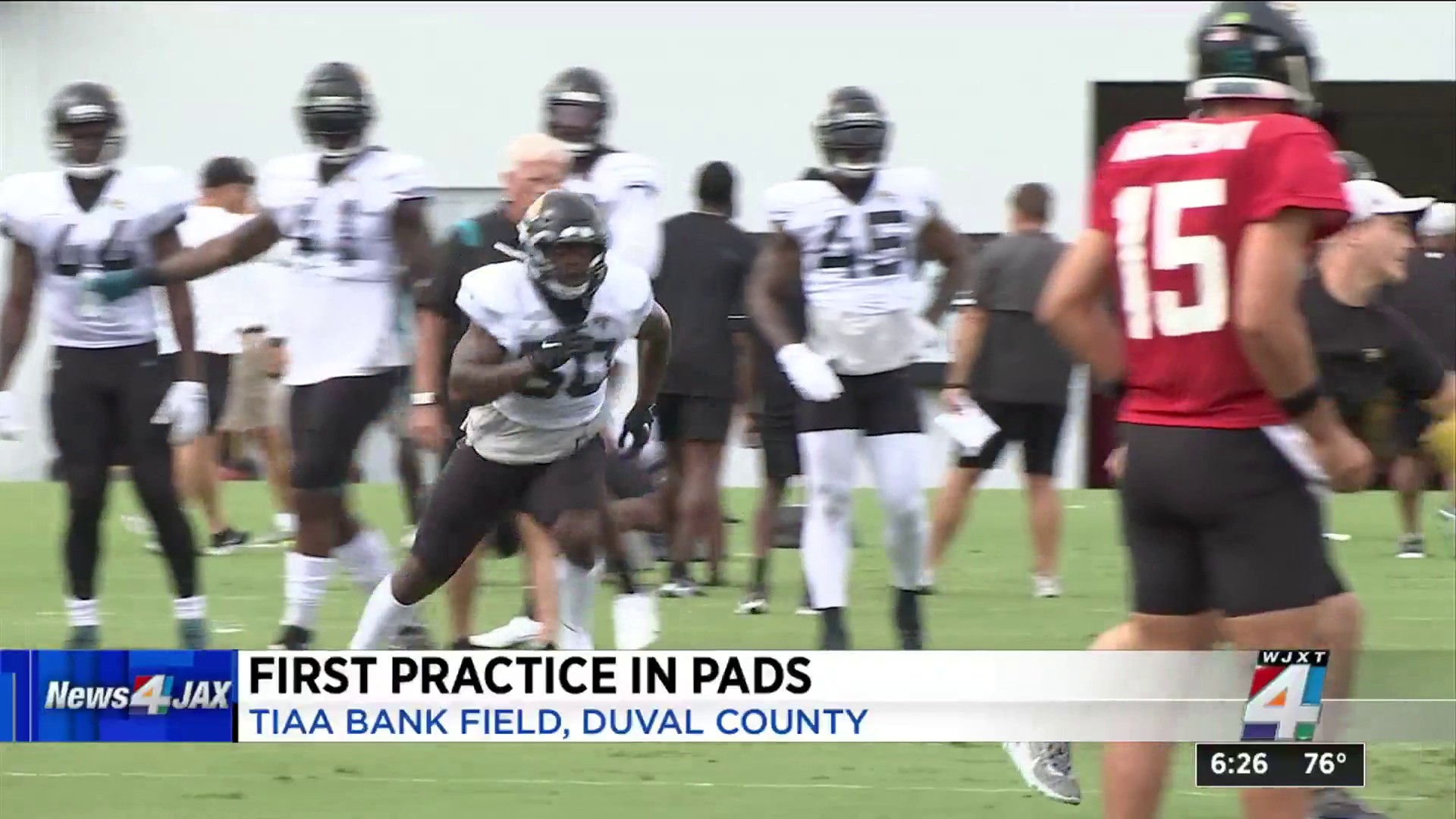 Jacksonville Jaguars practice in pads