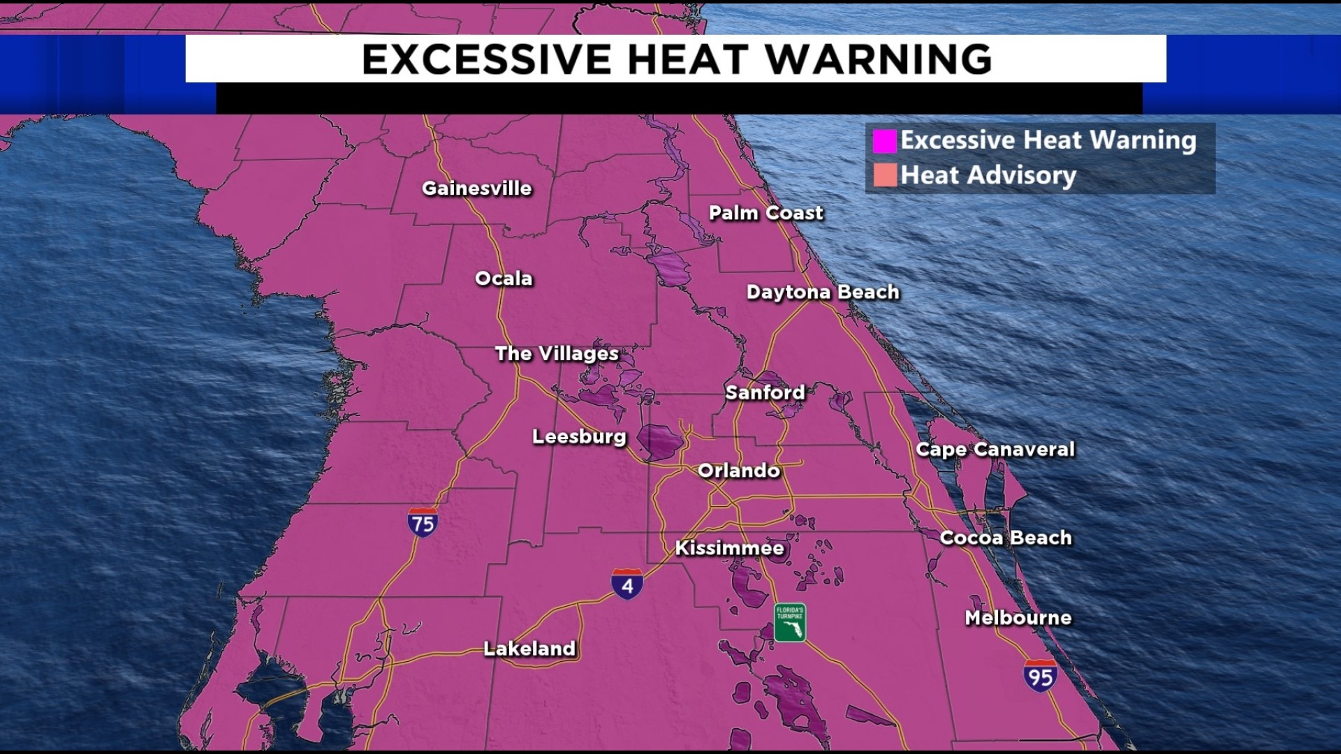 NWS Hanford on X: Excessive Heat Warning for most of Central California  from 11 AM PDT Saturday morning until 8 PM PDT Monday evening. Dangerous  heat will result in a major to