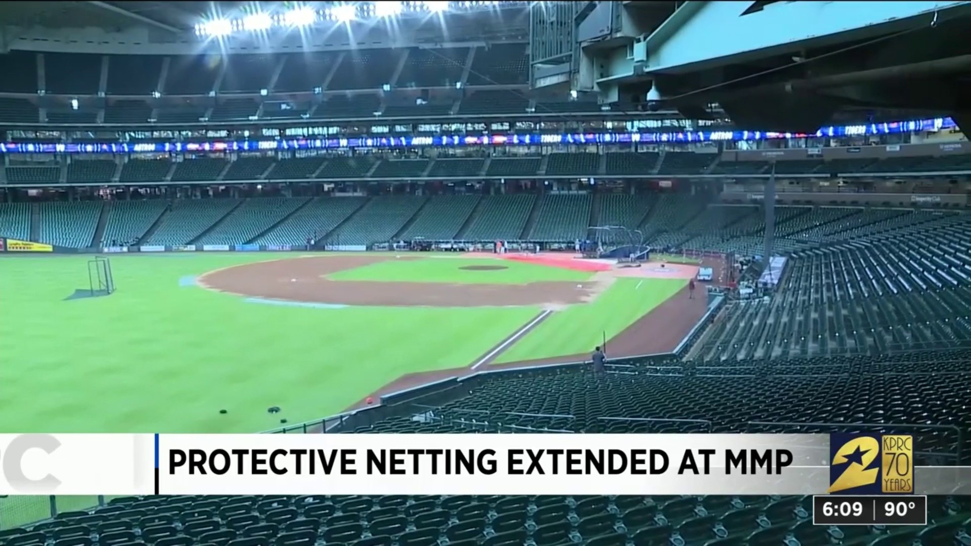 Astros install additional protective netting at Minute Maid Park