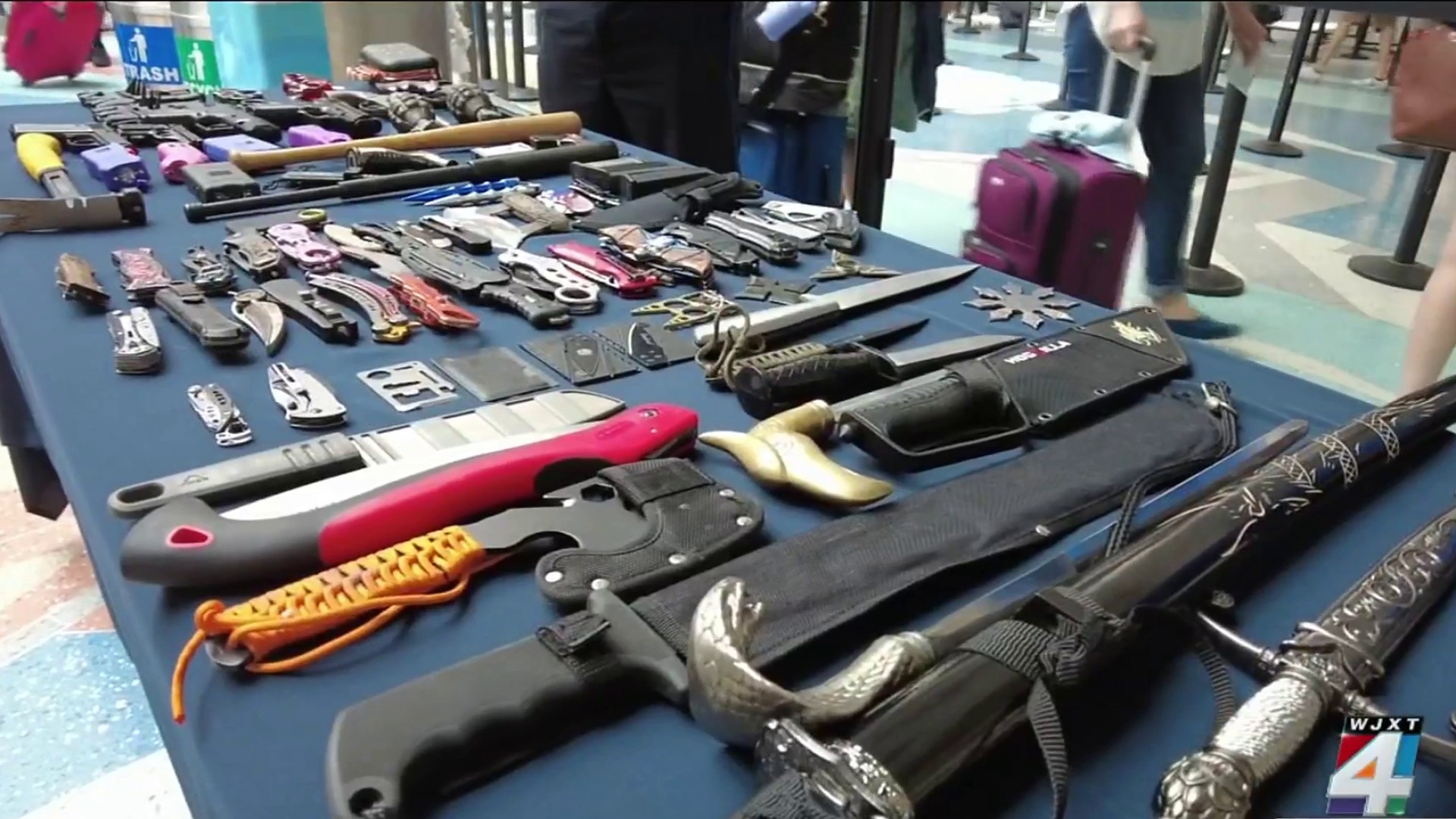 Knives, swords, Just a few of the items intercepted by ahead of Labor Day weekend
