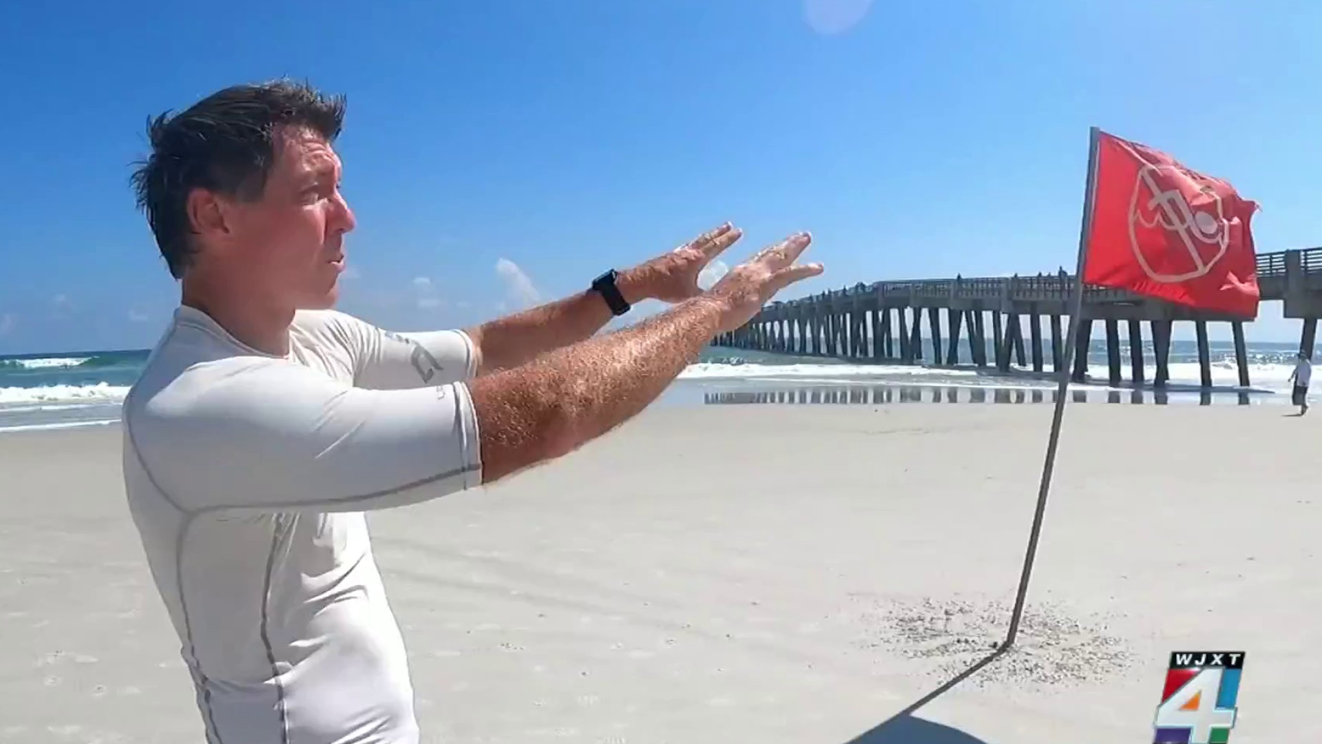 Jacksonville Jaguars Lifeguard Gives Advice To People Who Are Drowning