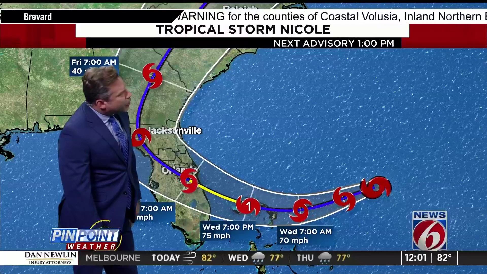Tracking Nicole: Models & County-by-county impacts