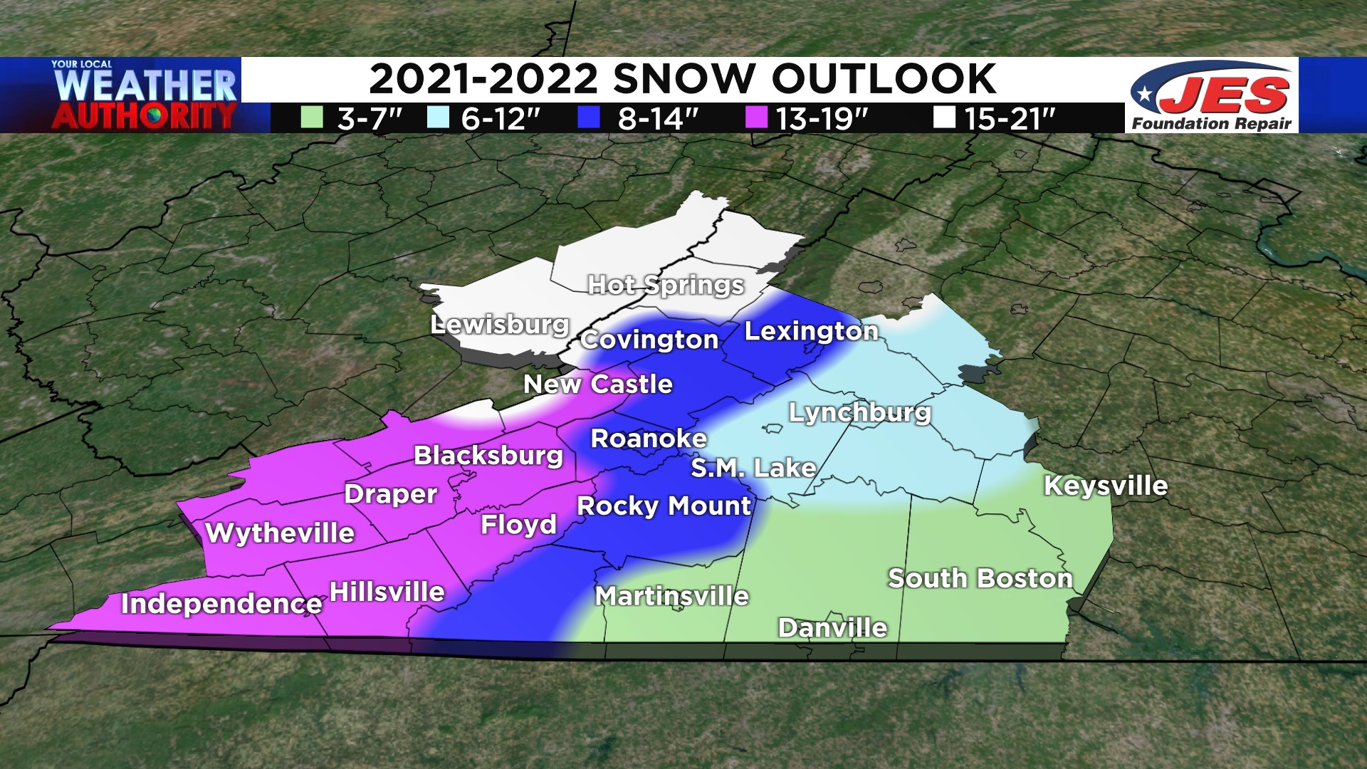 Official 2021 - 2022 Winter Outlook & Town-By-Town Snowfall