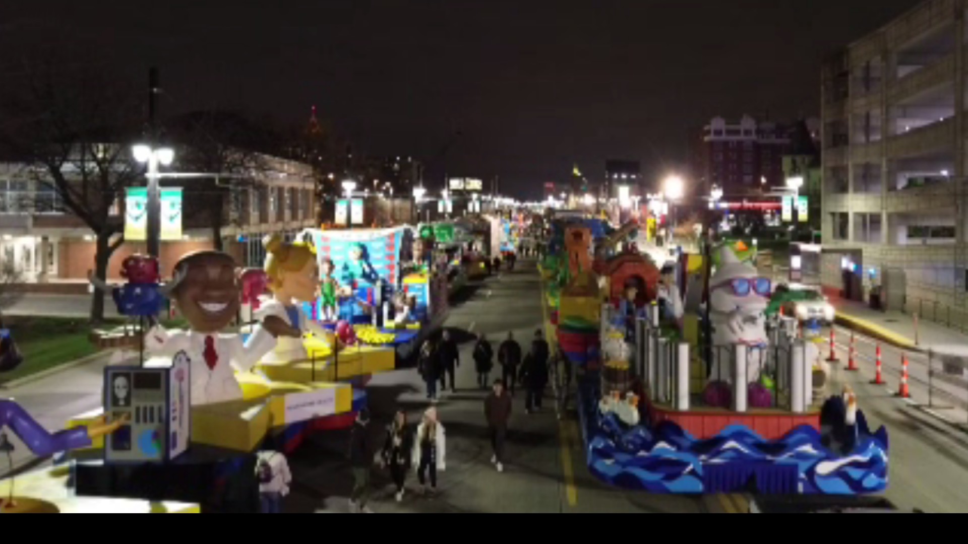 Video: Detroit Lions drone show lights up downtown