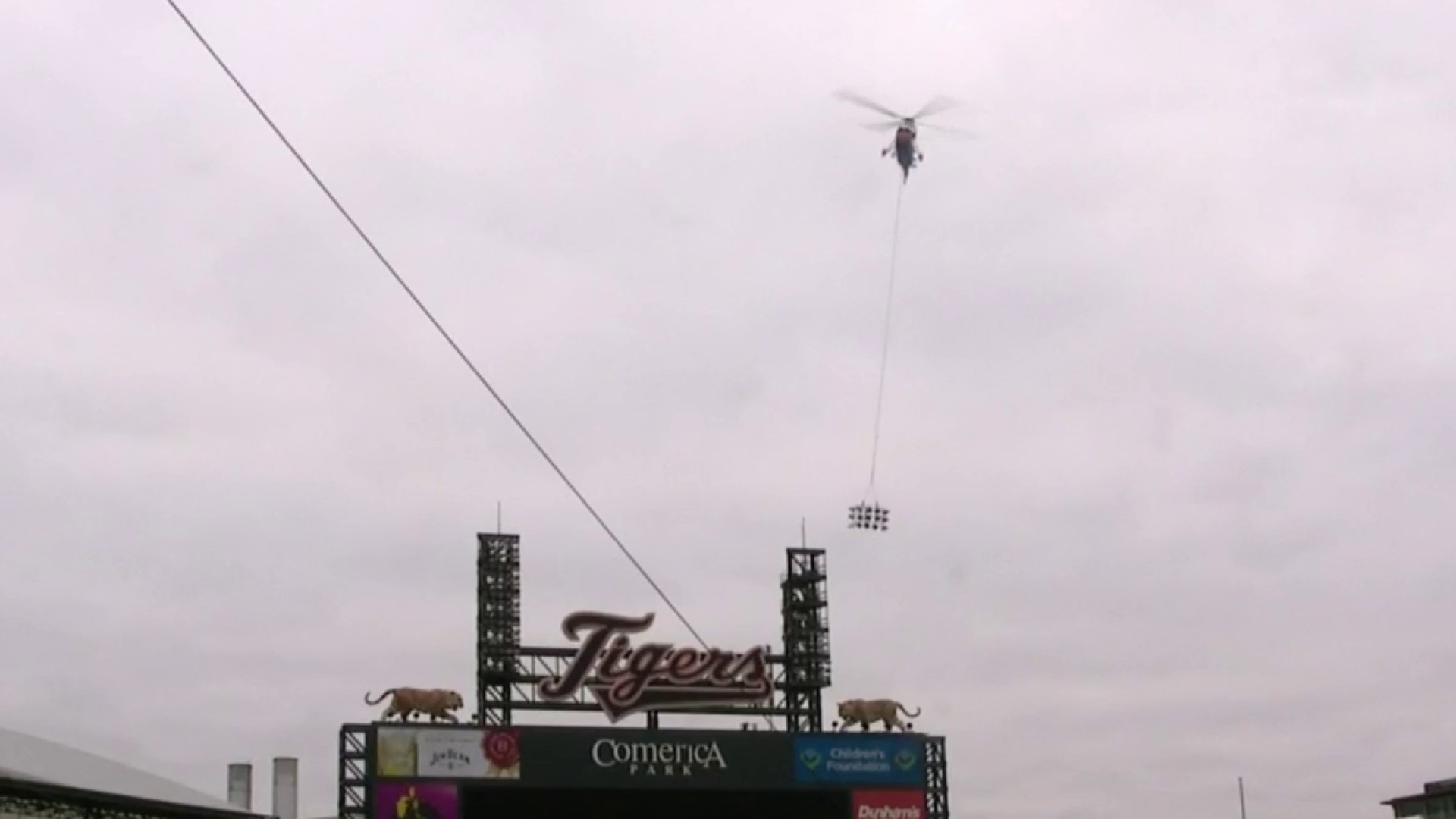 New lights at Comerica Park