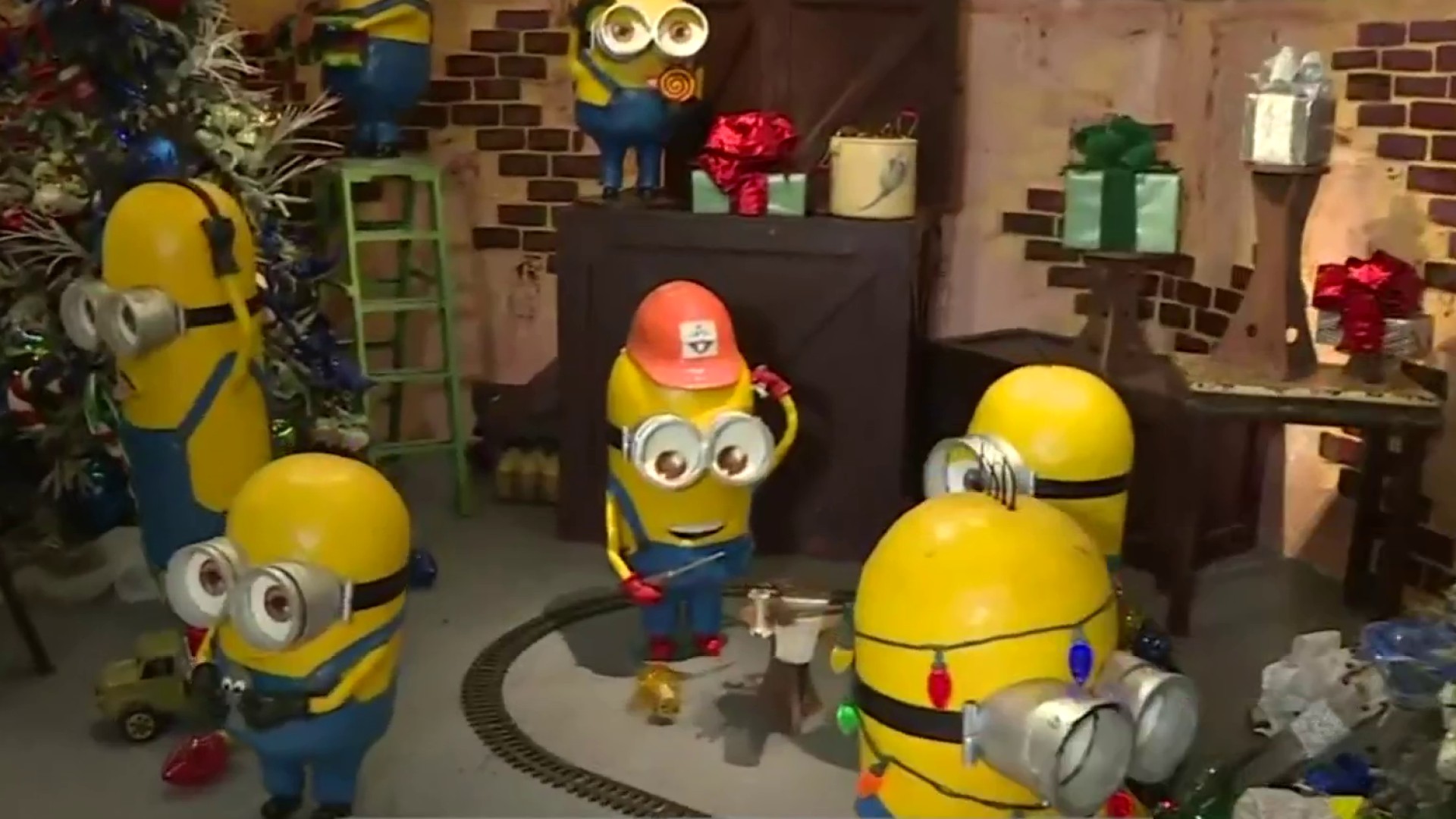 Check out the life-size holiday chocolate Minions display Downtown