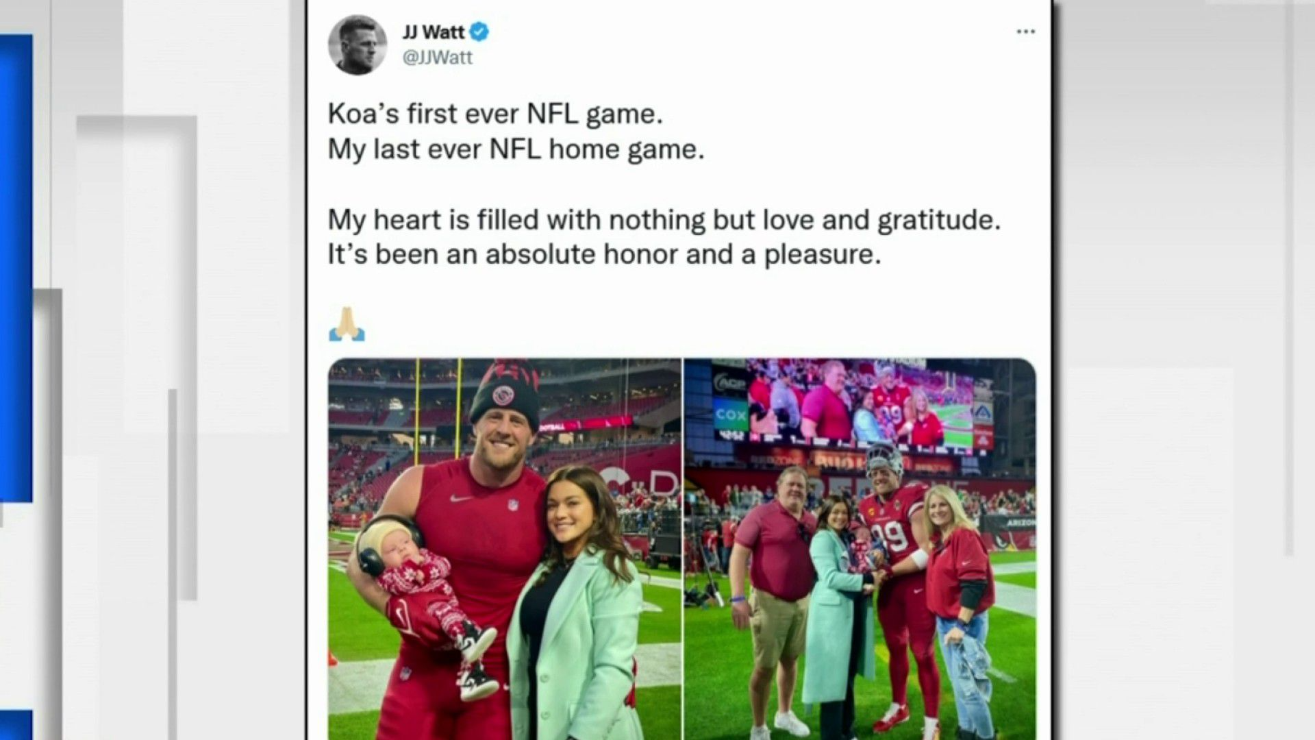 My last ever NFL home game': Former Texans star JJ Watt announces  retirement on social media