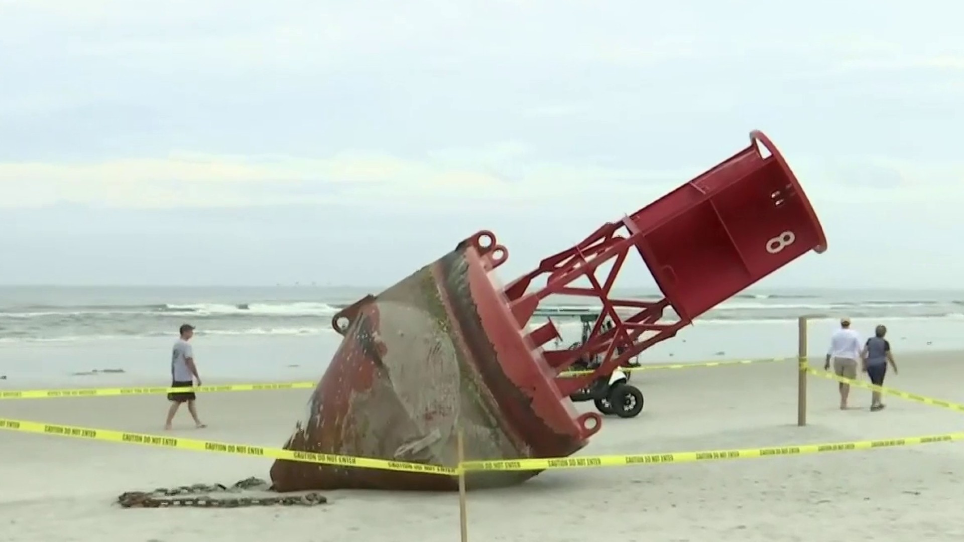 That S One Big Buoy Giant Red Beacon Draws Crowds To New Smyrna Beach